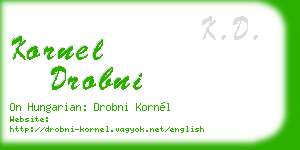 kornel drobni business card